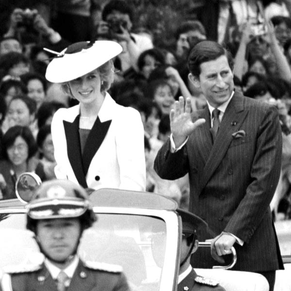 1986年、英国のチャールズ皇太子とダイアナ妃が公賓として来日（Ｃ）共同通信社