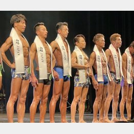モデルジャパン部門ゴールドクラスで優勝した西川貴教（右から3番目）（Ｃ）日刊ゲンダイ