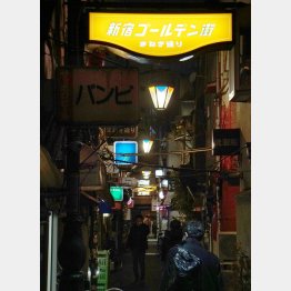 「新宿ゴールデン街」の看板は新調されたものの…（Ｃ）日刊ゲンダイ