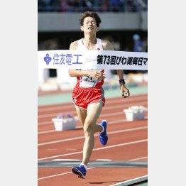 2018年3月、びわ湖毎日マラソンで日本人トップの7位に入った中村匠吾（Ｃ）共同通信社
