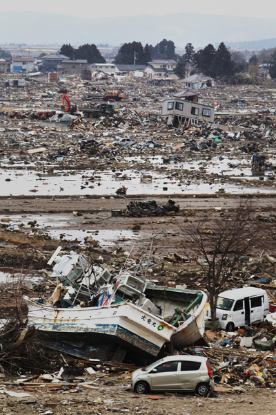 津波被害を受けた名取市閖上地区（Ｃ）日刊ゲンダイ