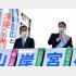 保守王国の広島でさえ苦戦（西田ひでのり自民党候補の応援で、地元入りした岸田文雄前政調会長＝左）／（Ｃ）日刊ゲンダイ