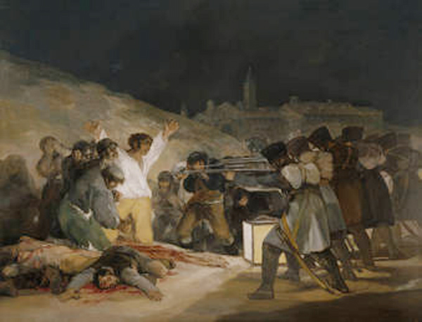 ④「マドリード、1808年5月3日」フランシスコ・デ・ゴヤ（Ｃ）Wikimedia Commons