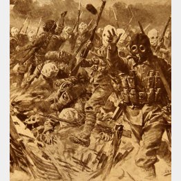 ドイツのアフリカ兵を蹴散らして進撃する英国軍（Ｃ）World History Archive／ニューズコム／共同通信イメージズ