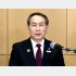 オンライン記者会見するJTBの山北栄二郎社長（Ｃ）共同通信社
