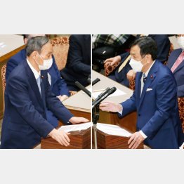 党首討論での菅首相と枝野立憲民主代表（Ｃ）日刊ゲンダイ