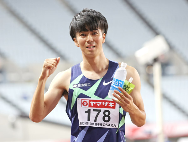 100メートルで優勝した多田（Ｃ）日刊ゲンダイ