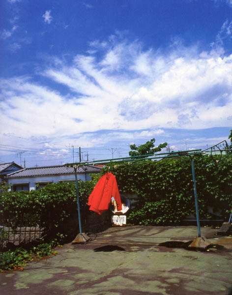 陽子からプレゼントされた赤いシャツ（「色景」より 1991年撮影）／（提供写真）