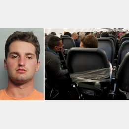 旅客機内で暴行を働きガムテープで座席に固定されたマックスウェル・ベリー容疑者（フェイスブックから）