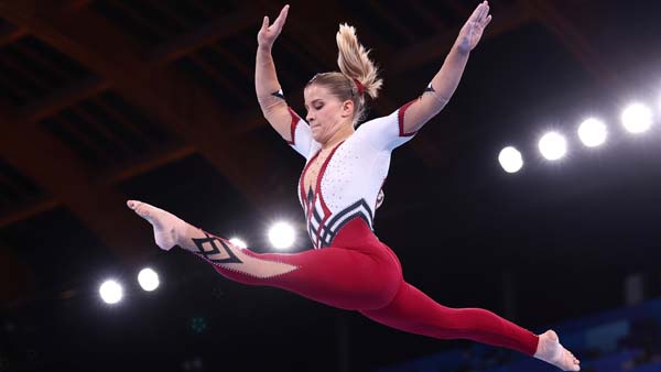 東京五輪ではドイツ女子体操選手は「ユニタード」着用（Ｃ）ロイター