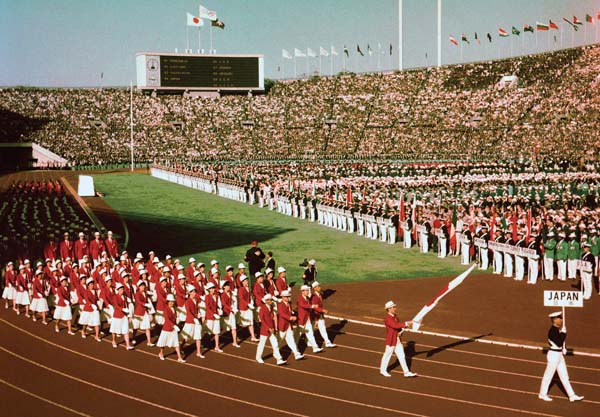 1964年の東京五輪開会式（Ｃ）共同通信社