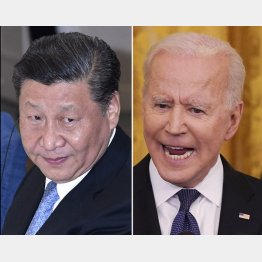 犬猿の仲（左から、中国の習近平国家主席＝JMPA、バイデン米大統領＝ロイター）