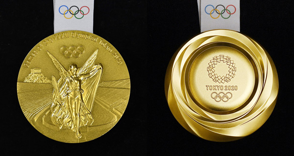 「東京五輪2020」の金メダル（Ｃ）共同通信社