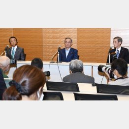 主要派閥は共同責任（麻生派、細田派、竹下派の3会長）／（Ｃ）日刊ゲンダイ