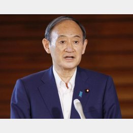 自民党総裁選の不出馬を表明した菅首相（Ｃ）共同通信社
