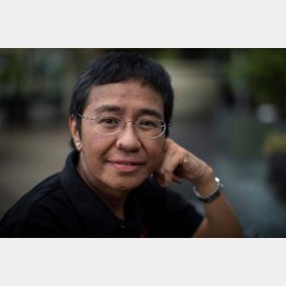 ノーベル平和賞受賞が決まったフィリピンのジャーナリスト、マリア・レッサ氏（Ｃ）ロイター