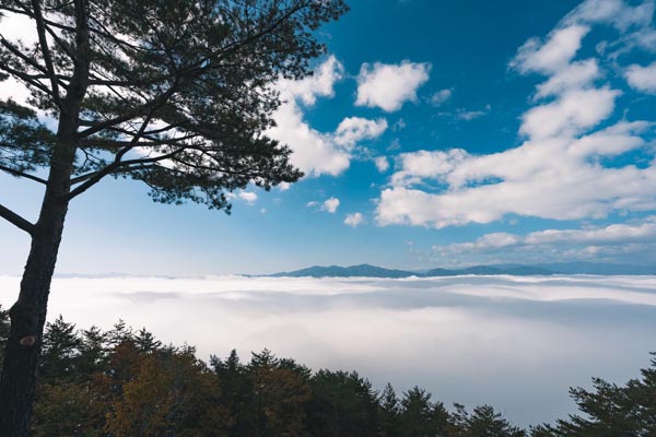 安峰山の絶景（雲海が発生しやすい時期は8～11月）／（提供写真）