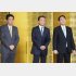 腐敗政治でいいのか（右から、岸田首相、麻生副総裁、安倍元首相）／（Ｃ）日刊ゲンダイ