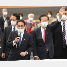 「野党に期待できないから」（左から、岸田首相と公明党の山口代表）／（Ｃ）日刊ゲンダイ