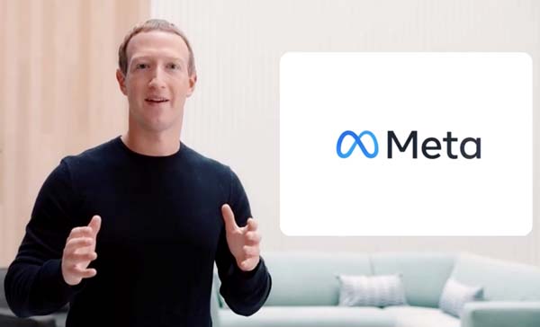 「Facebook」から「Meta」に社名変更したことを発表したマーク・ザッカーバーグCEO（Ｃ）Facebook／Handout via ロイター