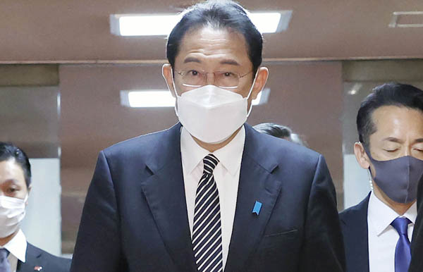 岸田首相は過去にも議員宿舎への入居を指摘された（Ｃ）共同通信社