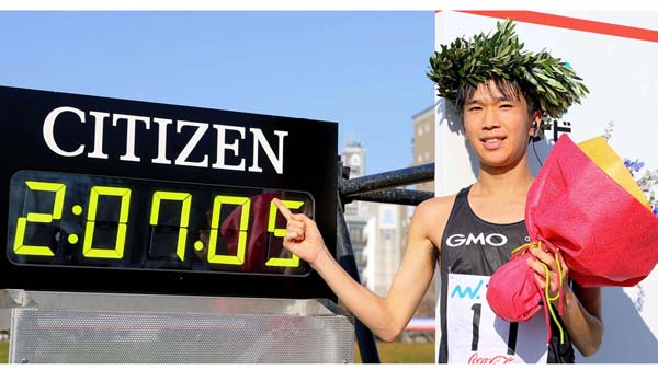 2020年福岡国際優勝の吉田祐也。記録は2時間7分5秒だった（代表撮影）