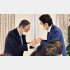 先の細田派総会「清和会」で、引き継ぎをする細田博之衆院議長（左）と安倍晋三元首相（Ｃ）日刊ゲンダイ