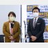 合同勉強会を終え、ツーショットでアピール（国民民主党の玉木雄一郎代表と「都民ファーストの会」の荒木千陽代表＝左）／（Ｃ）共同通信社