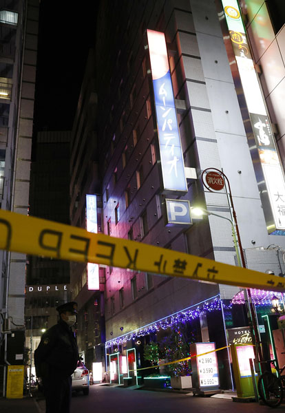 男性の遺体が見つかったホテル（東京・池袋）／（Ｃ）共同通信社