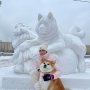 ザギトワの愛犬マサルが雪像に！相変わらずラブラブ～