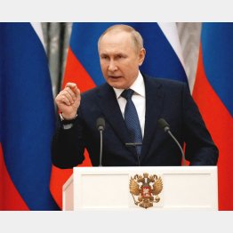 欧州首脳が続々と“プーチン詣で”（ロシアで行われたフランスのマクロン大統領との会見）／（Ｃ）ロイター
