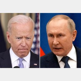 直接会談はどうなるか？（左からバイデン米大統領、プーチン・ロシア大統領）／（Ｃ）ロイター