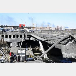 キエフ近郊イルピンの橋は崩落している（田中龍作ジャーナルから）