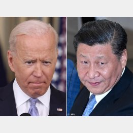 米国はおもしろくないはず（左から、バイデン米大統領、中国の習近平国家主席）／（Ｃ）ロイター