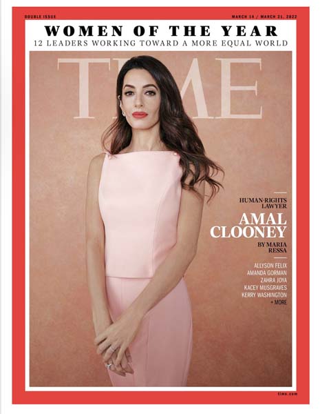 TIME誌の表紙を飾るアマル・クルーニーさん