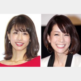 （左から）フリーアナウンサーの加藤綾子と内田恭子（Ｃ）日刊ゲンダイ