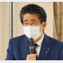 24日、派閥会合で冒頭意見を語る安倍元首相（Ｃ）日刊ゲンダイ
