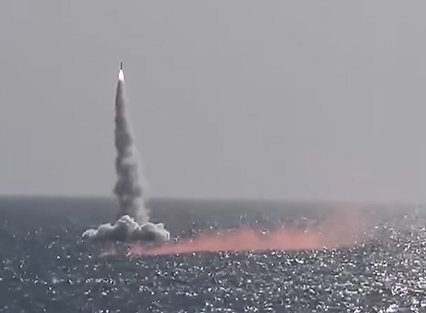 ロシアの巡航ミサイル「カリブル」、ウクライナ侵攻でも使用（ロシア国防省のフェイスブックから）