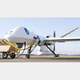 海上保安庁が運用開始をした大型無人航空機「シーガーディアン」／（Ｃ）共同通信社