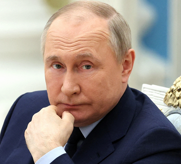 大義名分を名目に戦争を始めたロシアは、絶対にに離脱できない（プーチン大統領）　（Ｃ）ロイター／Sputnik／Kremlin