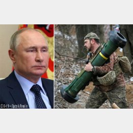 ロシアを苦しめる対戦車ミサイル「ジャベリン」（右）、東部包囲作戦も難航でプーチン大統領の胸中は…（Ｃ）ロイター