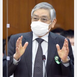 黒田総裁は真っ向から否定（Ｃ）共同通信社