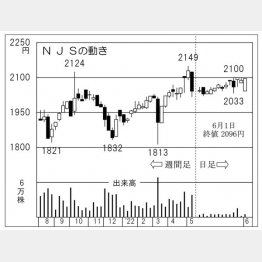 NJSの株価チャート（Ｃ）日刊ゲンダイ