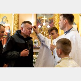 ウクライナのカトリック教会での復活祭（Ｃ）ロイター／Sipa USA