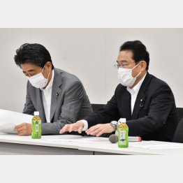 何かと岸田政権に注文つけるのは…（岸田首相と安倍元首相）／（Ｃ）日刊ゲンダイ