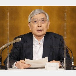 金融緩和を継続する日銀の黒田東彦総裁（Ｃ）共同通信社