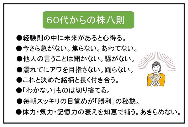 【60代からの株8則】／（Ｃ）日刊ゲンダイ