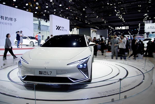 中国メーカーのEV車（上海モーターショー）／（Ｃ）ロイター