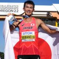 世界陸上の新種目 男子35キロ競歩で川野将虎が「わずか1秒差」の銀メダル