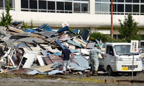 2019年の台風15号のとき、ボランティア隊が派遣された被災地・南房総市（Ｃ）共同通信社